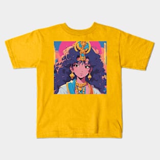 Hindu Anime Girl Kids T-Shirt